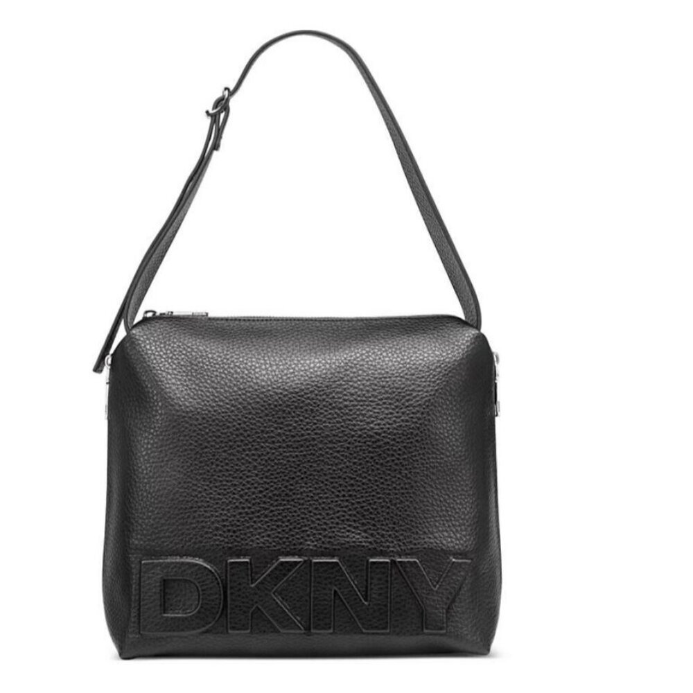 DKNY Zia faux-leather women's small hobo shoulder bag - BLACK